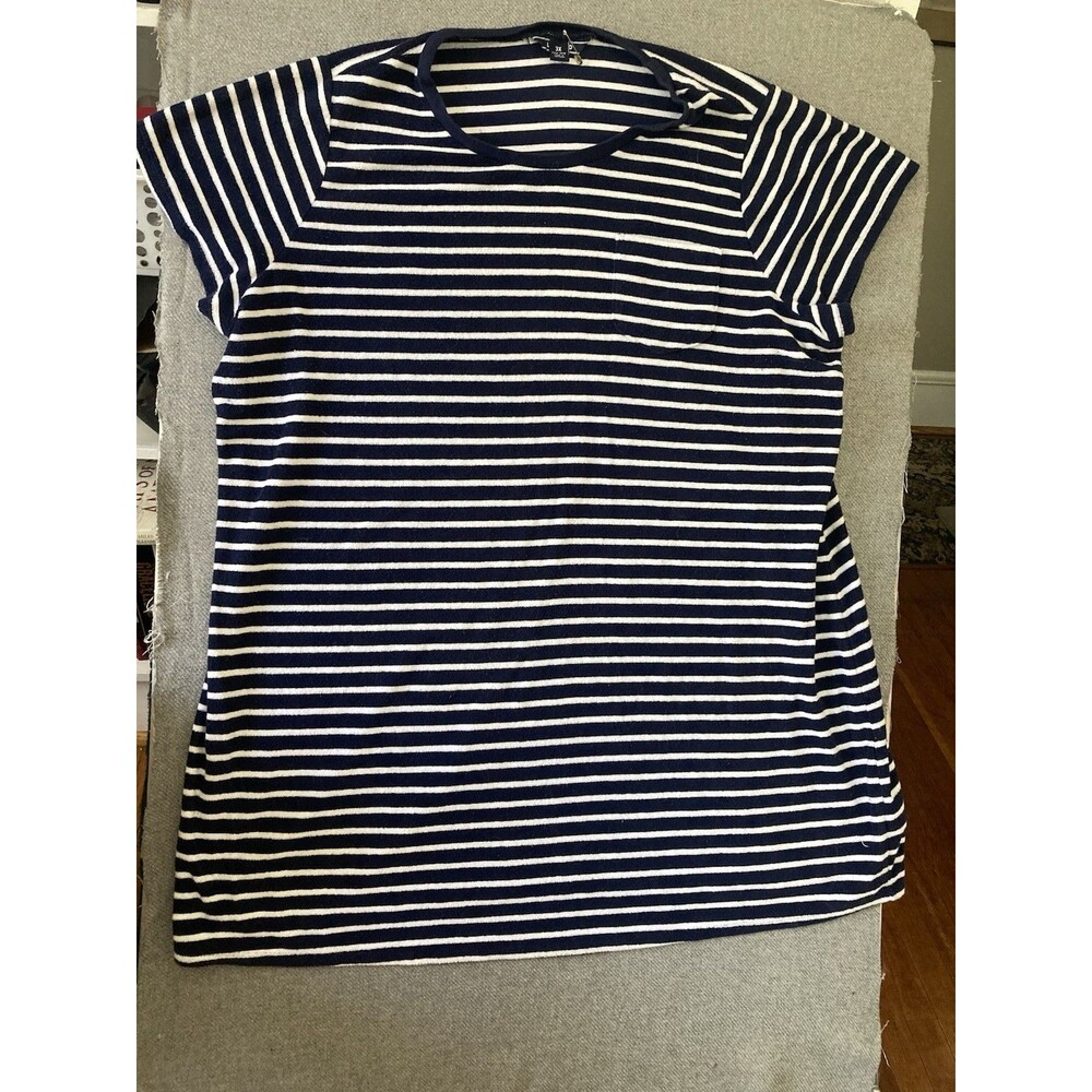 Lands’ End Blue Striped Nautical Cotton Swim Cover-up Size 3X Tweet Cloth Towel